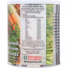 Emergency Essentials Canned Heirloom Garden Seeds, 26 oz   554678930